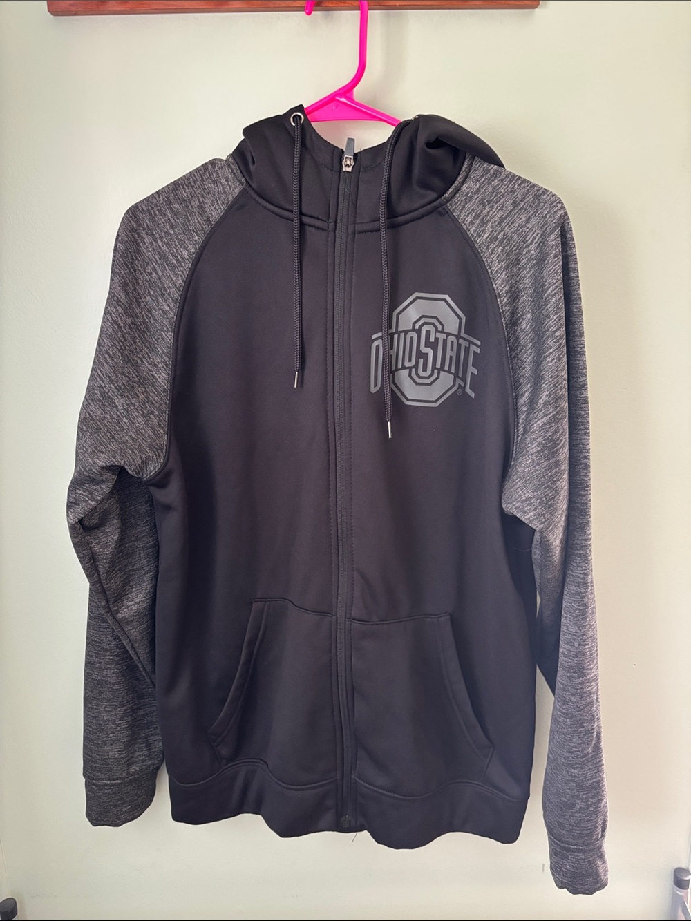 Colosseum Ohio State Two-Tone Black & Gray Full-Zip Hoodie Jacket